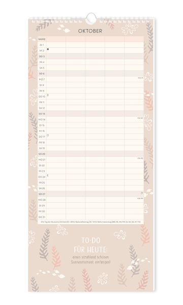 Familienplaner 2024 "Meer Zeit für uns"